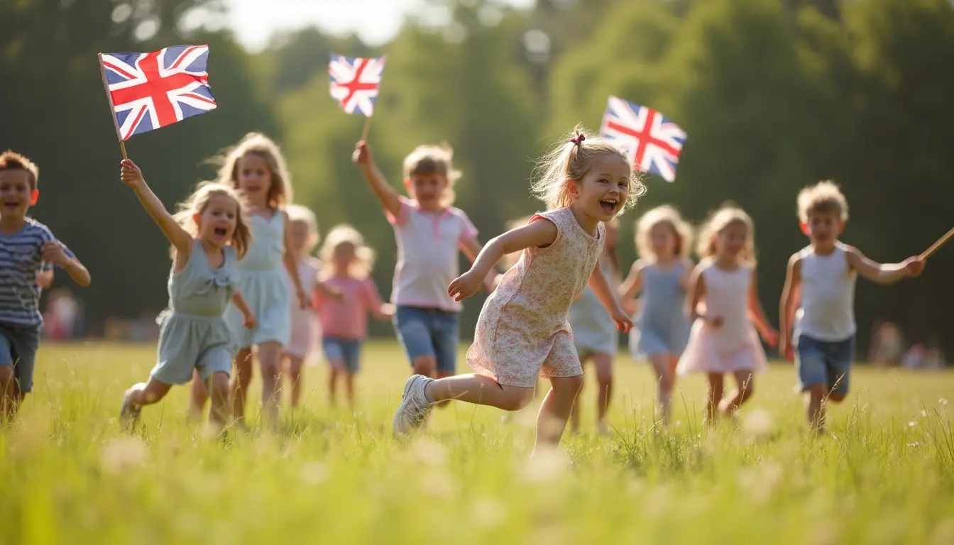 Dzieci na obozie angielskiego dzieci z unuin jack